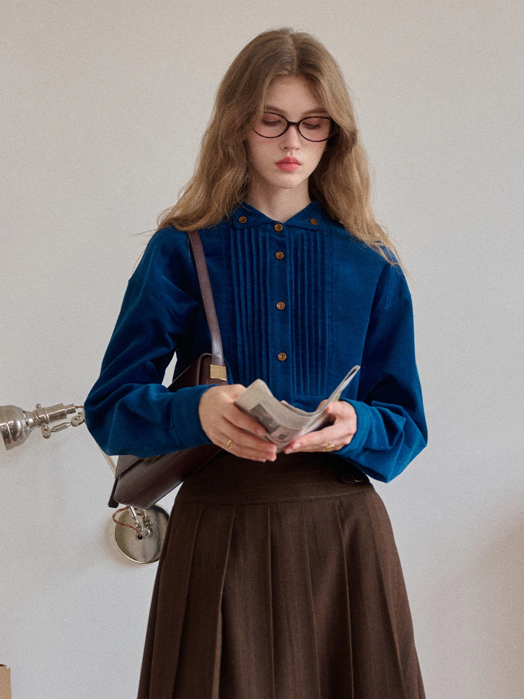 Tulle Soul Flow Core Ailani Stand Collar 100% Cotton Corduroy Shirt