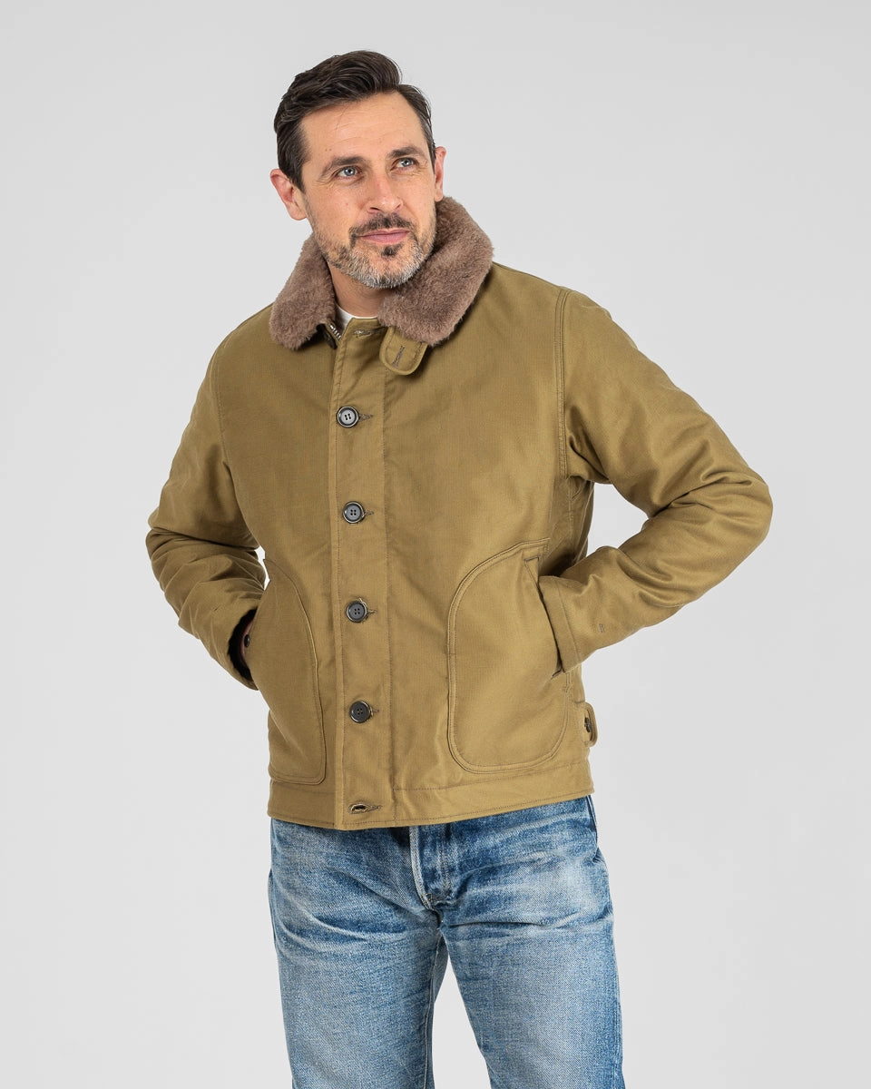 Fable Core Whipcord N1 Deck Jacket - Khaki