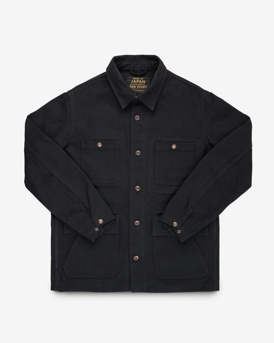 Country Core 20oz Paraffin Coated Duck Chore Jacket - Black