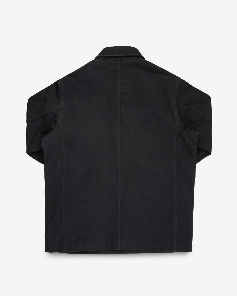 clean look Walk Mood 20oz Paraffin Coated Duck Chore Jacket - Black