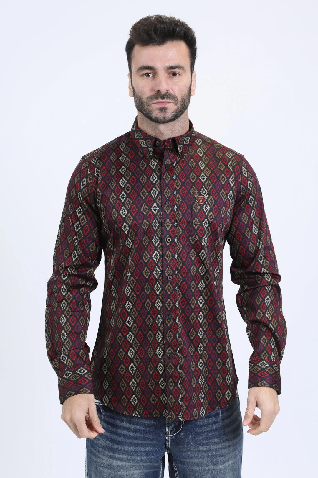 Mens Satin Cotton Modern Fit Navy Long Sleeve Black Shirt Relaxed Vibe